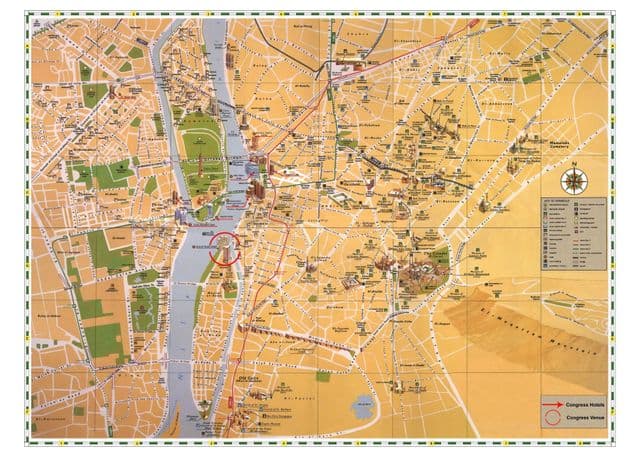 Mapa turístico de El Cairo
