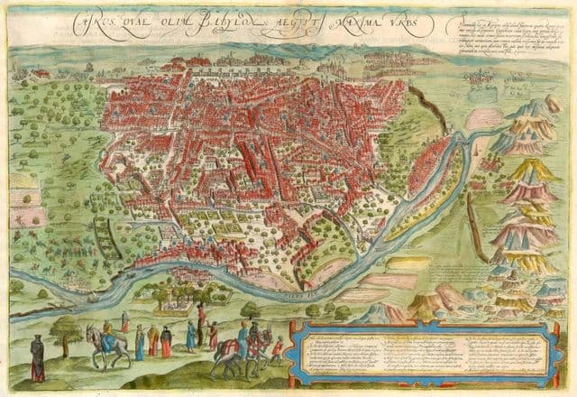 Mapa antiguo de El Cairo