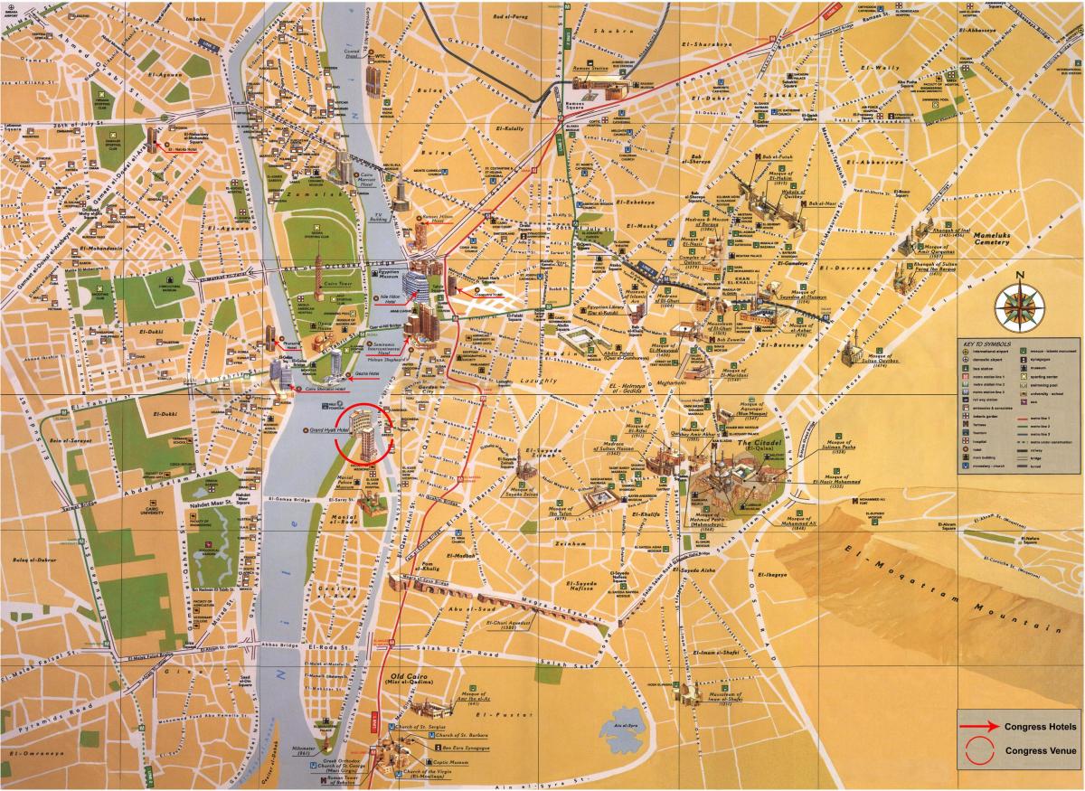 Mapa de la ciudad de El Cairo